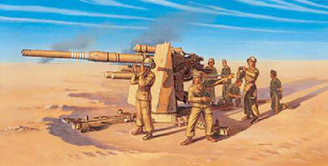 ITALERI 8.8cm Flak 37 AA Gun & Figures 7512 1:72 Fast Assembly Model Kit