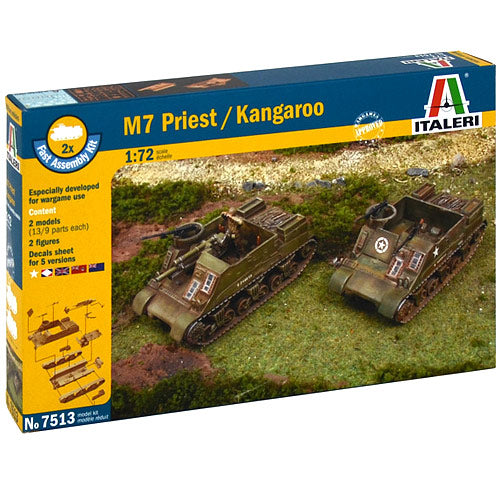 ITALERI M7 Priest 105mm Howitzer Motor 7513 1:72 Model Kit