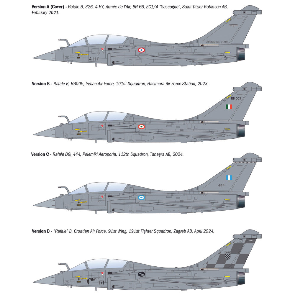 Italeri 90092 Rafale B Two-Seat French Fighter Aircraft 1:72 Model Kit