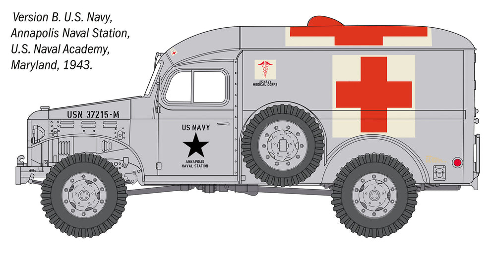 Italeri 90226 Dodge WC54 Ambulance 1:35 Model Kit
