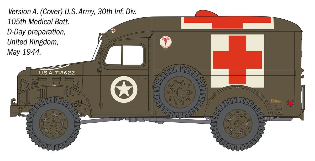 Italeri 90226 Dodge WC54 Ambulance 1:35 Model Kit