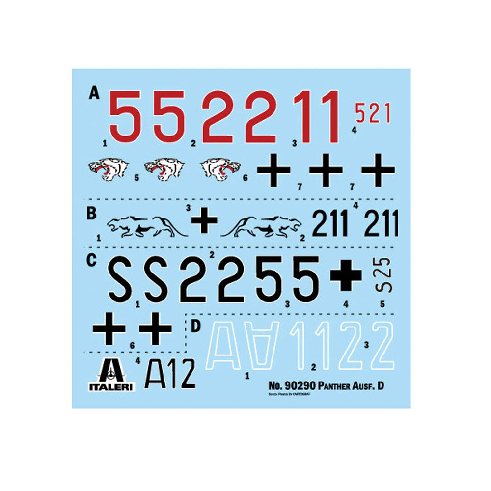 Italeri 90290 Pz.Kpfw. V Panther Ausf D 1:35 Model Kit
