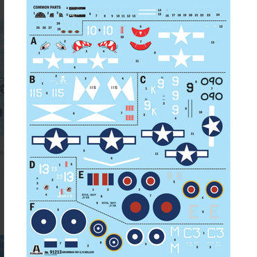 Italeri 91213 Grumman Hellcat F6F-3/5 1:72 Model Kit