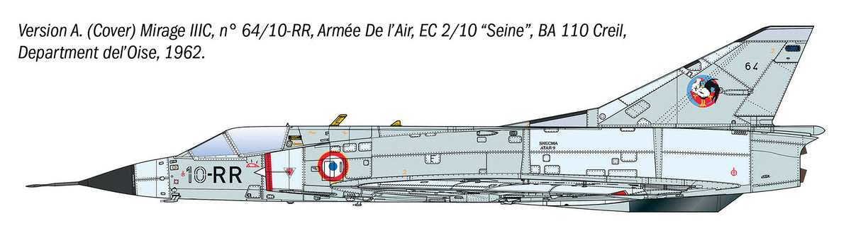 Italeri 92505 Dassault Mirage IIIC Interceptor Aircraft 1:32 Model Kit