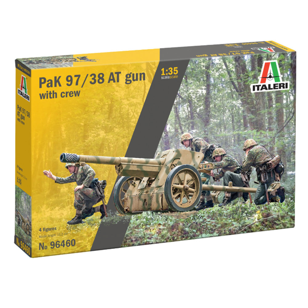 Italeri Modelo A Escala 1:35 - Cañón Antitanque Pak 97/38 Con Tripulación