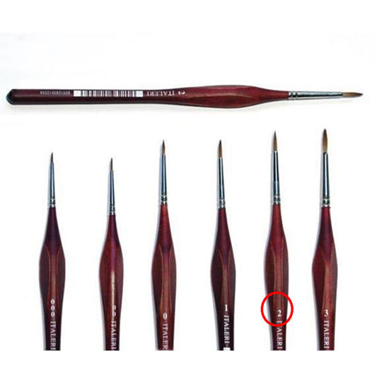 ITALERI Tools 2 Paint Brush W Sable Type  A51255