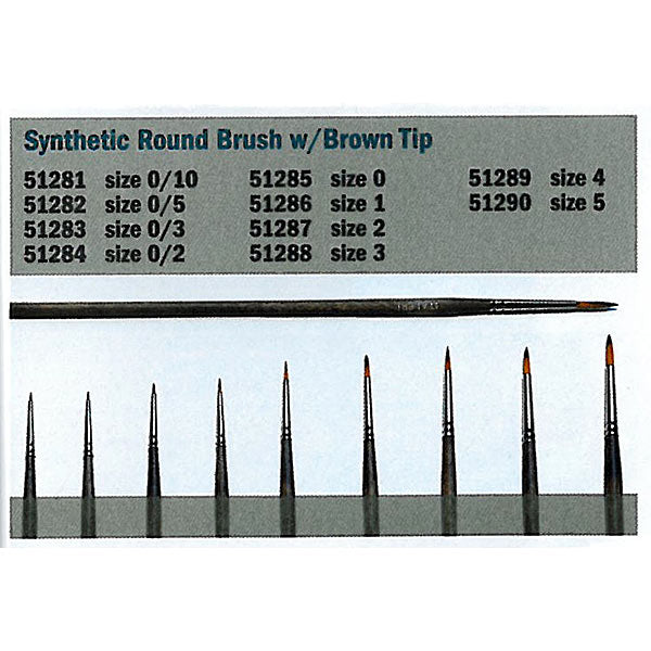 ITALERI Tools 5 Synthetic Round Brush with Brown Tip  A51290
