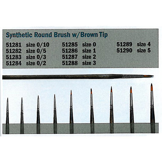 ITALERI Tools 5 Synthetic Round Brush with Brown Tip  A51290