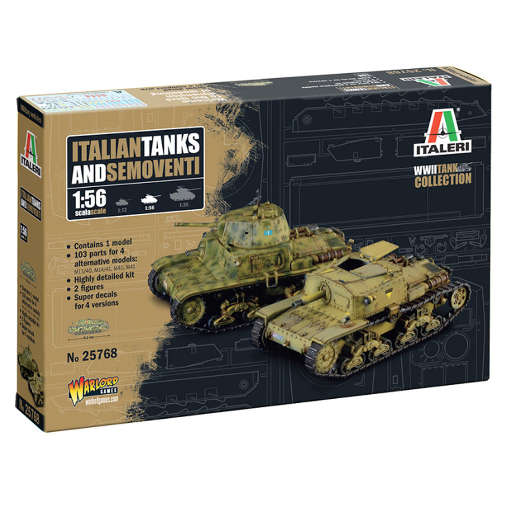 Italeri W25768 Italian Tanks & Semoventi 1:56 Model Kit