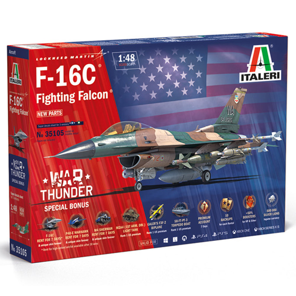 Italeri W35105 F-16C Fighting Falcon (War Thunder) 1:48 Model Kit