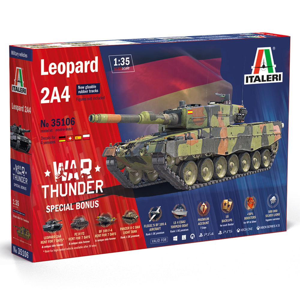 Italeri W35106 Leopoard 2A4 (War Thunder) 1:35 Model Kit