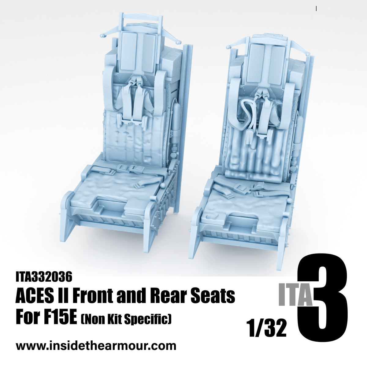 Inside the Armour ITA332036 1:32 ACES II Seats for F-15 (2 Seats) - image 2