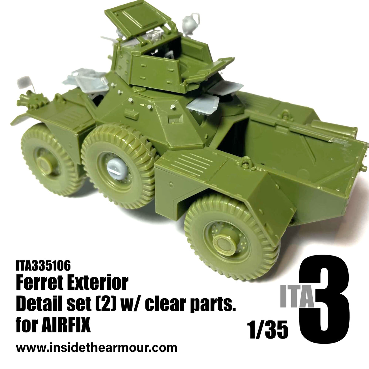Inside the Armour ITA335106 1:35 Ferret Exterior Pt2 w/Clear Parts for Airfix