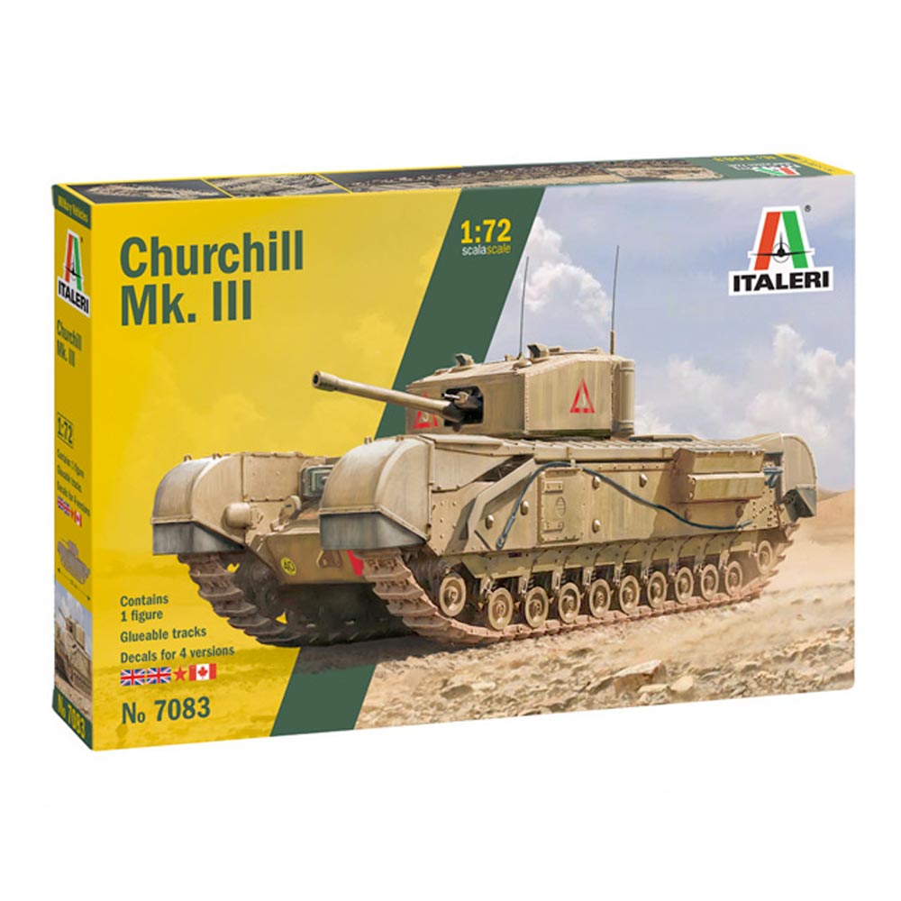 Italeri 7083 Churchill MK.III  1:72 Plastic Model Tank Kit