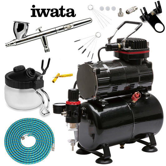 Iwata Eclipse HP-CS Airbrush Standard Compressor Bundle Kit