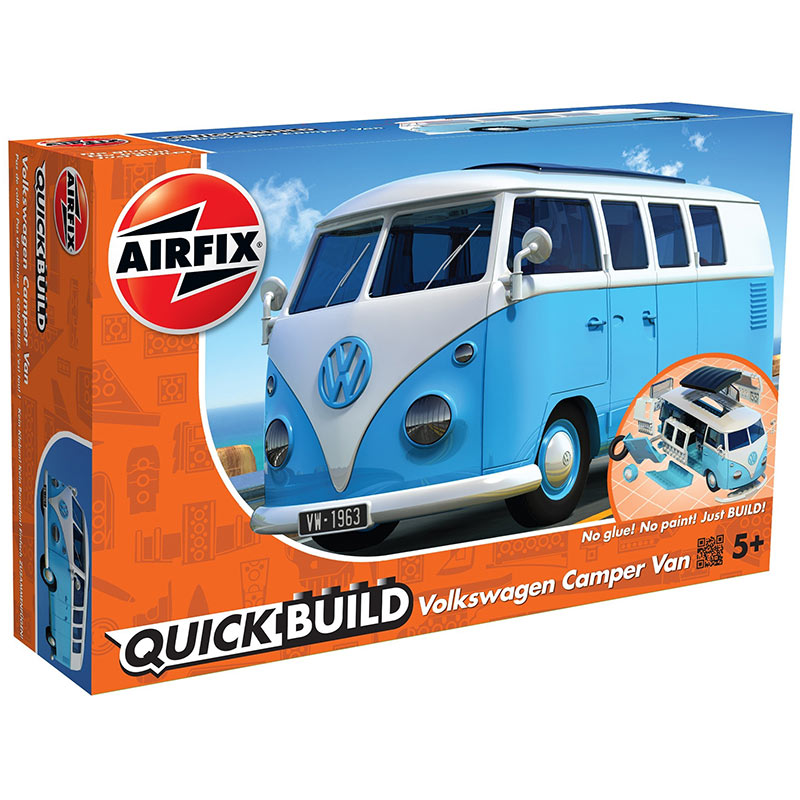 AIRFIX Quickbuild VW Camper Van Blue J6024 Car Model Kit