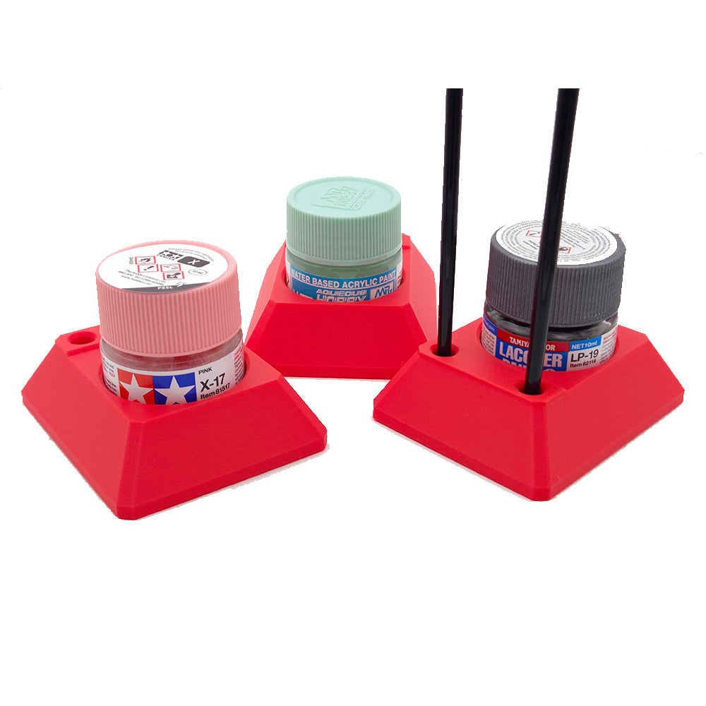 Jadlam 3D Printed 10ml Tamiya Paint Holder (Red)
