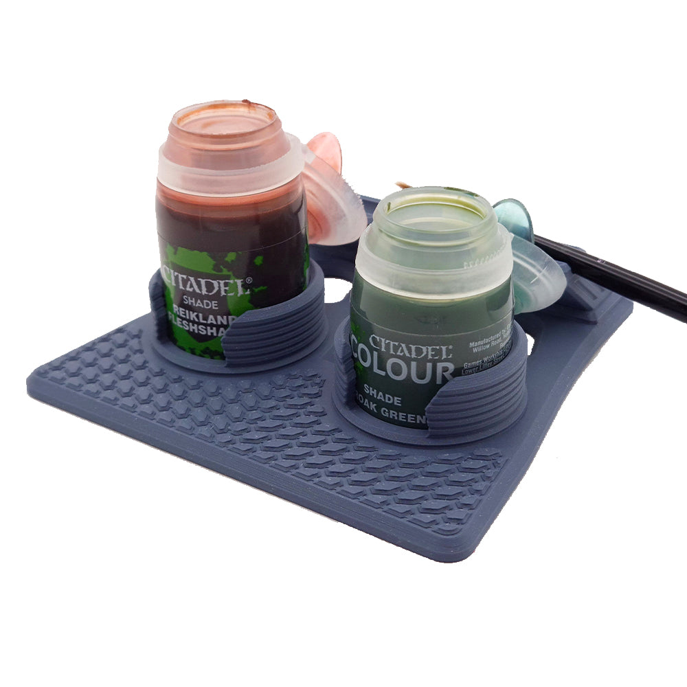Jadlam 3D Printed Citadel Paint Double Holder (Grey)