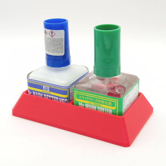 Jadlam 3D Mr Hobby Mr Cement Glue & Mark Setter/Softer Double Holder (Red)