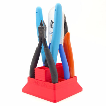 Jadlam 3D Printed Nipper Cutter Tool Holder Workbench Organiser (Red)