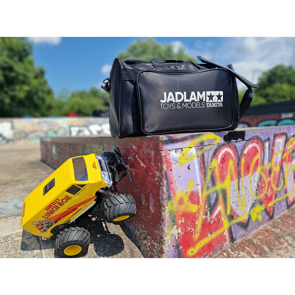 Jadlam TAMIYA RC Car Carry Bag, Pit Mat and Towel (Black)