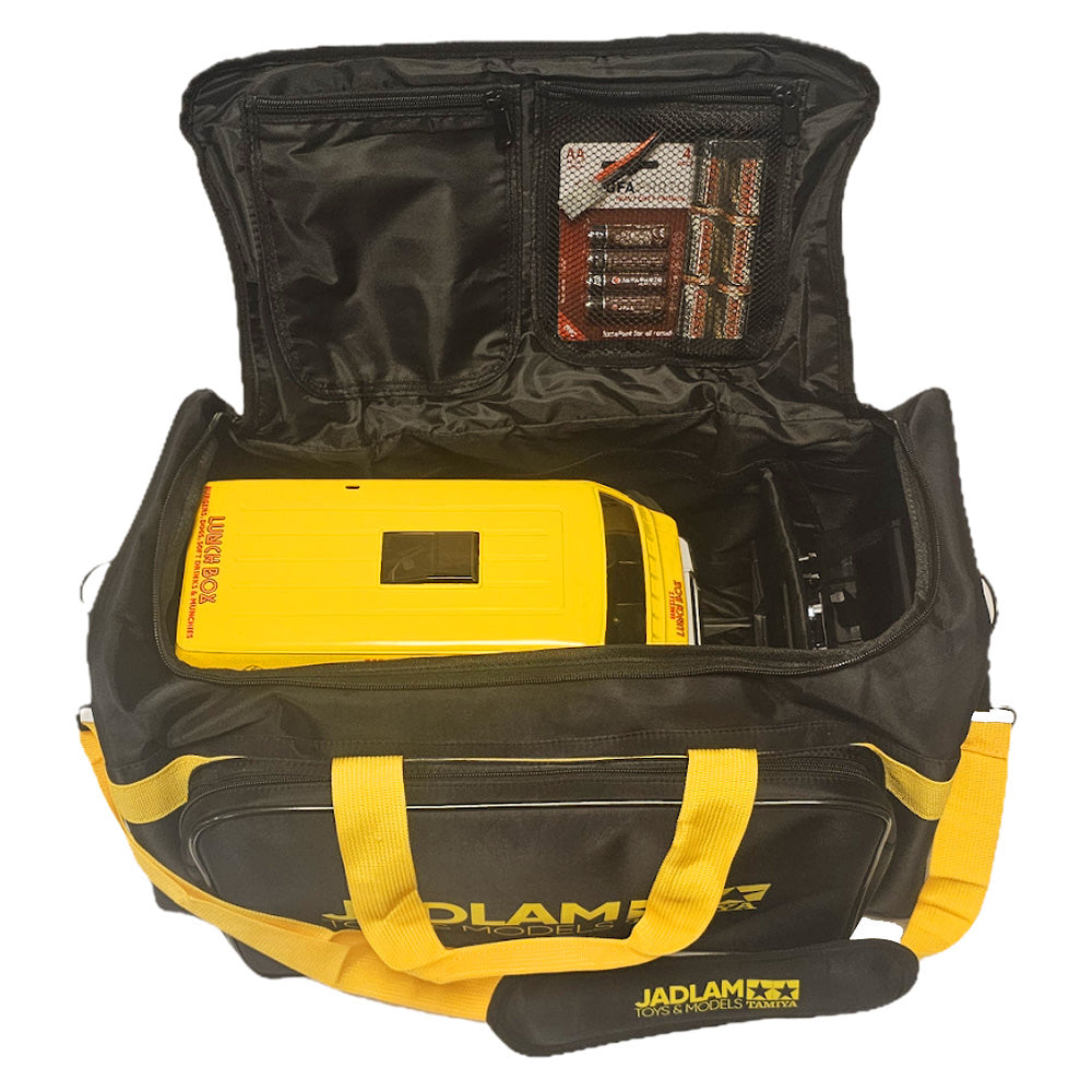 Jadlam TAMIYA RC Car Carry Bag, Pit Mat and Towel (Blk/Yel)