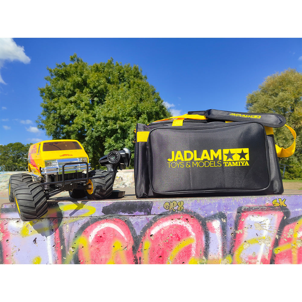 Jadlam TAMIYA RC Car Carry Bag, Pit Mat and Towel (Blk/Yel)