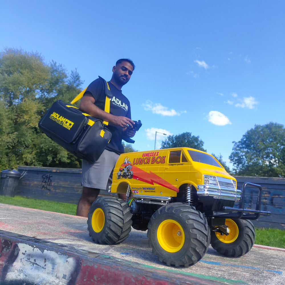 Jadlam TAMIYA RC Car Carry Bag, Pit Mat and Towel (Blk/Yel)