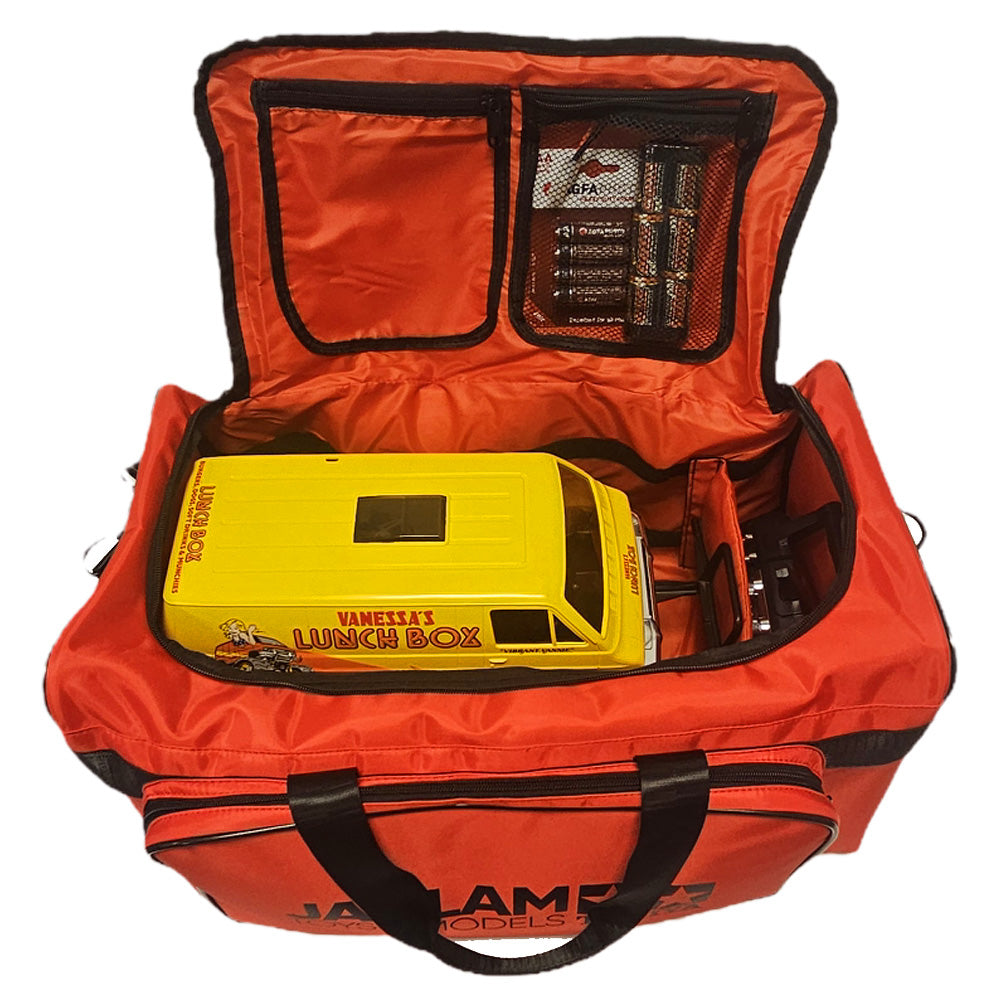 Jadlam TAMIYA RC Car Carry Bag, Pit Mat and Towel (Red)