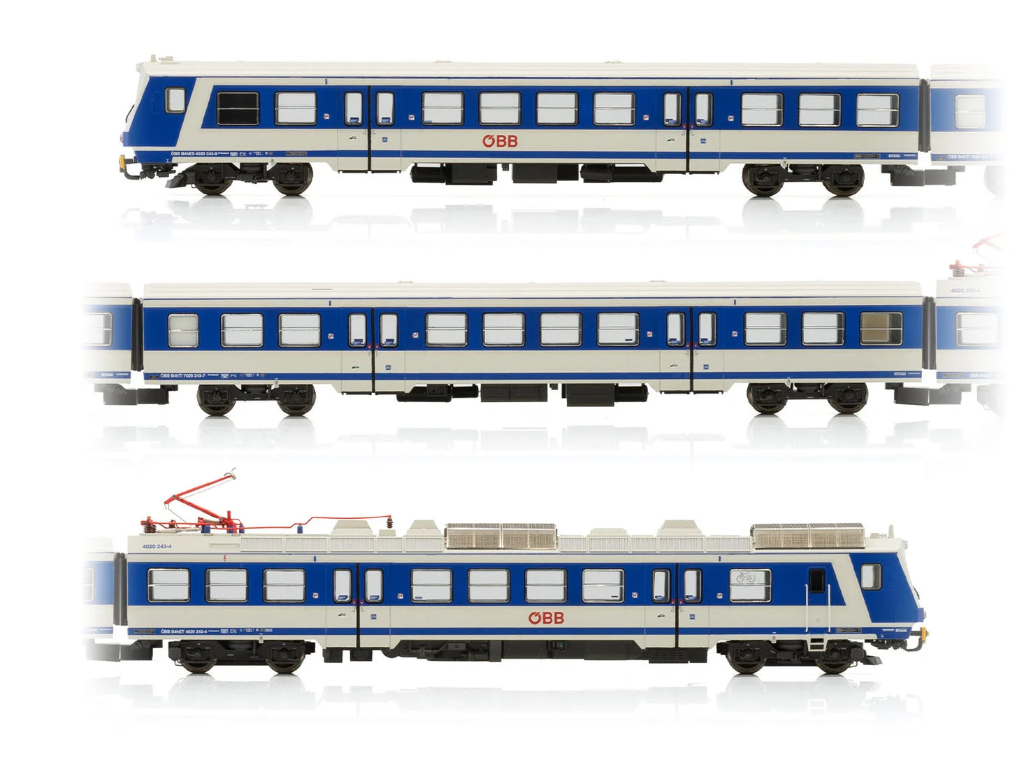 Jagerndorfer OBB Rh4020 3 Car EMU V (~AC-Sound) JC10992 HO Gauge