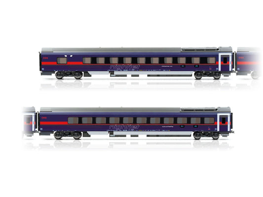 Jagerndorfer OBB Nightjet Coach Set (2) VI (~AC) JC11410 HO Gauge