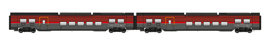 Jagerndorfer OBB Railjet Coach Set (2) VI (~AC) JC12200 HO Gauge