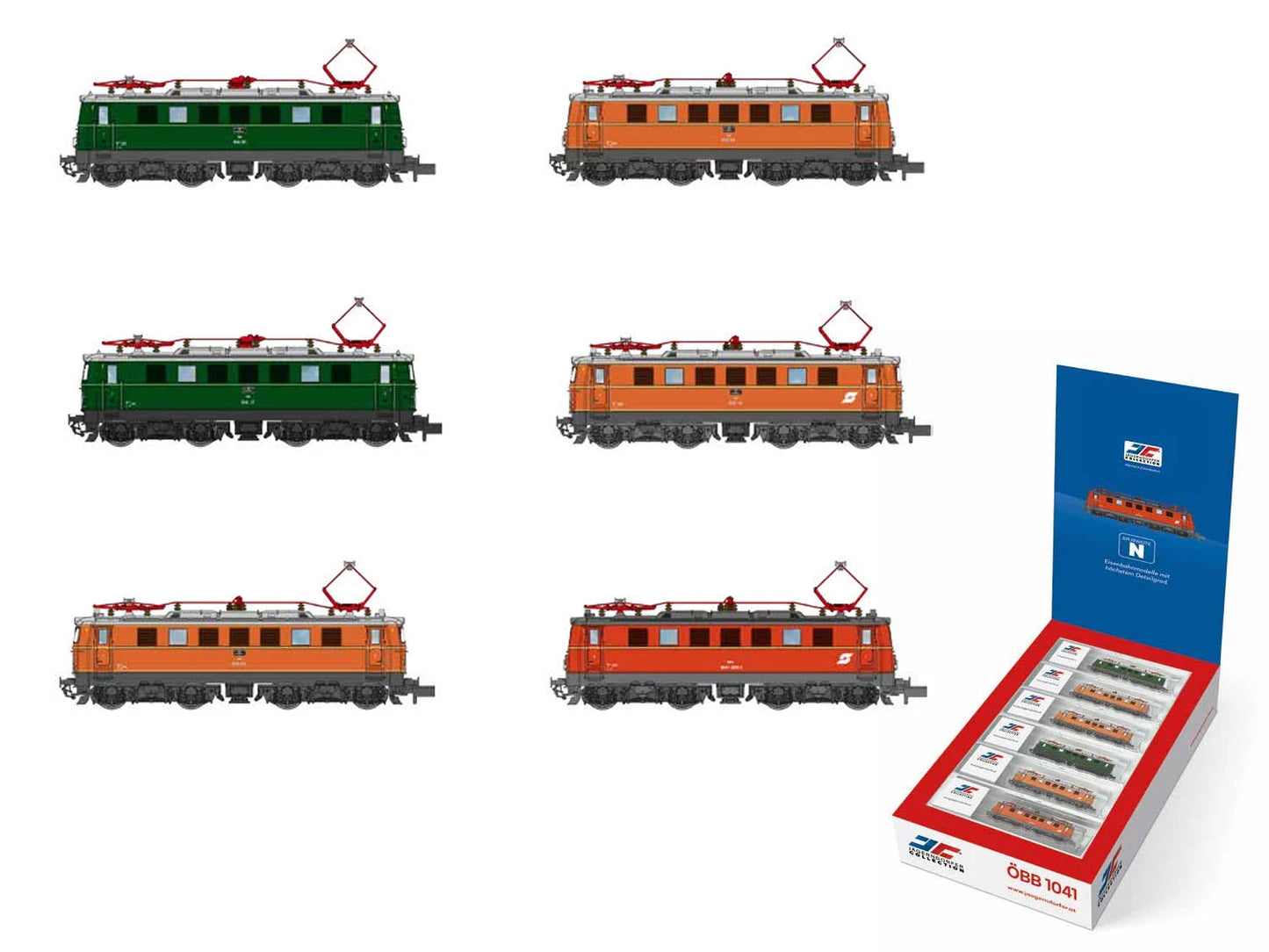 Jagerndorfer OBB Rh1041 Electric Locomotive 12pc Retailer Pack  JC60600 N Gauge