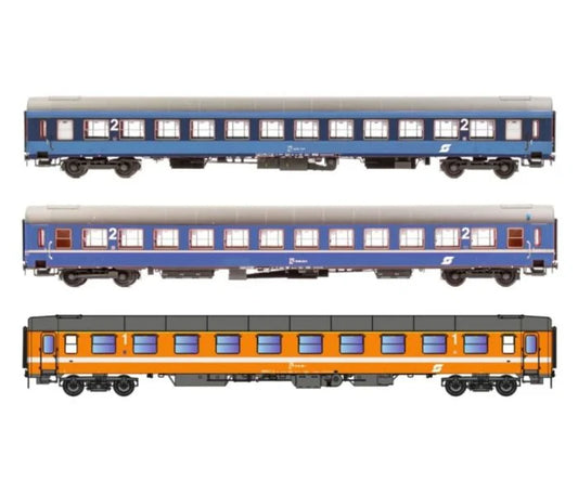 Jagerndorfer OBB UIC-X Coach Set (3) IV JC90506 HO Gauge
