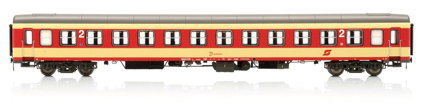Jagerndorfer OBB UIC-X 2nd Class Coach IV JC91040 HO Gauge