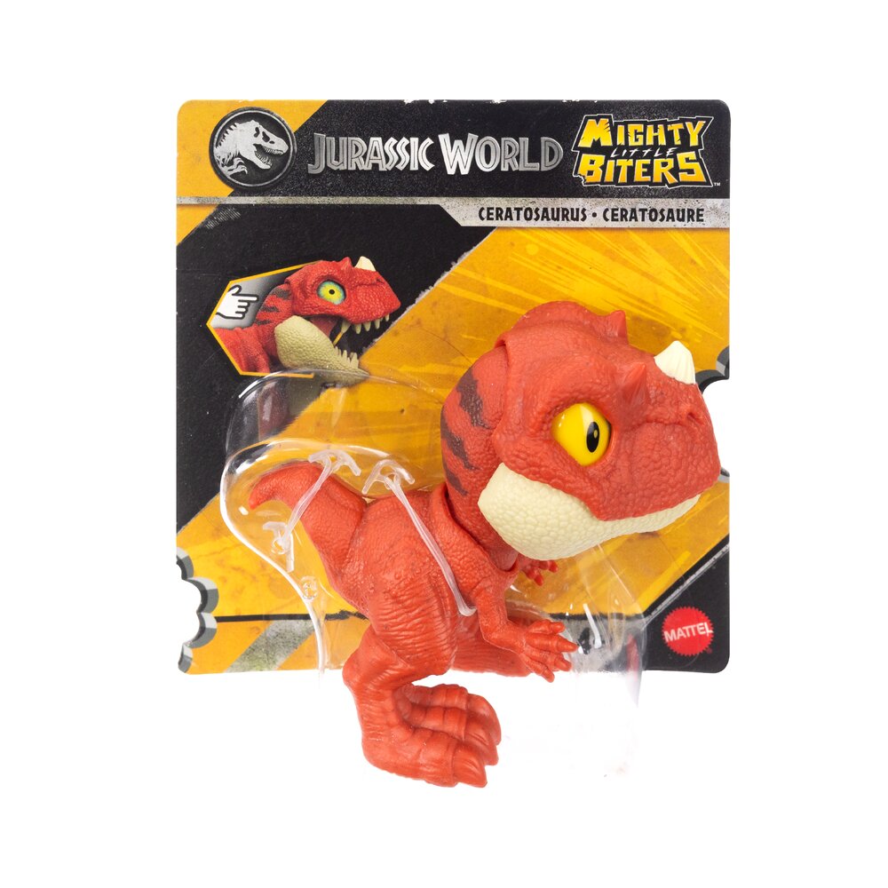 Jurassic World: Mighty Little Biters - Ceratosaurus Dinosaur Toy Mattel JKT48
