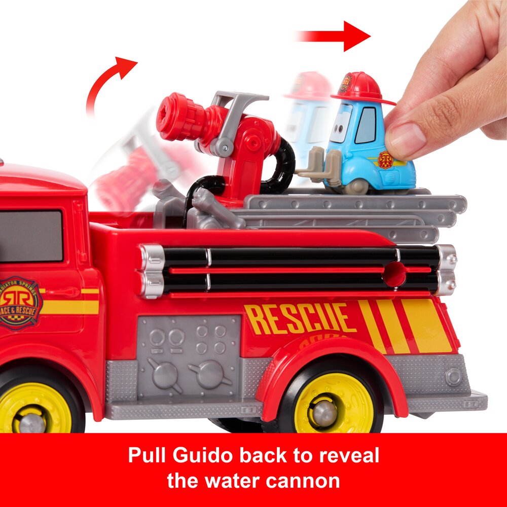 Disney Pixar Cars Race & Rescue Red & Guido Playset Age 3+ Mattel JFL54
