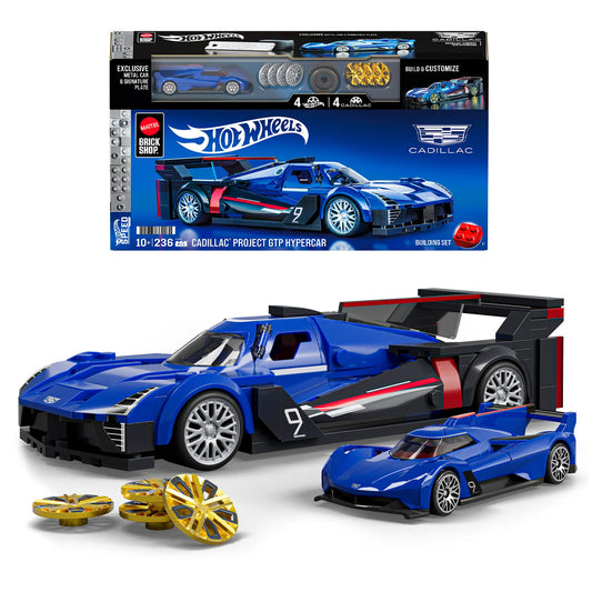 Mattel Brick Shop Hot Wheels Speed Cadillac Project GTP Hypercar 236pcs JFR89