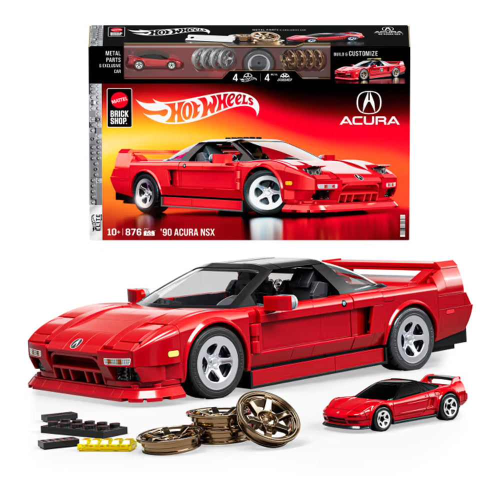 Hot Wheels ミニカー コレクション Mattel Brick Shop Hot Wheels Elite '90 Acura NSX 876pcs JFT17