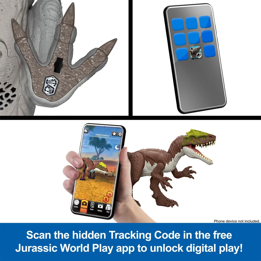 Jurassic World Rebirth: Utahraptor Wild Roar Dinosaur Toy JGC80