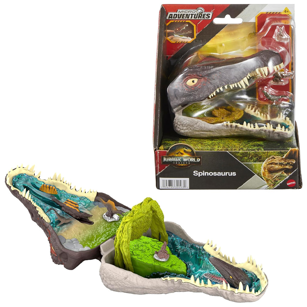 Jurassic World Rebirth: Spinosaurus Micro Adventures Compact Playset Mattel