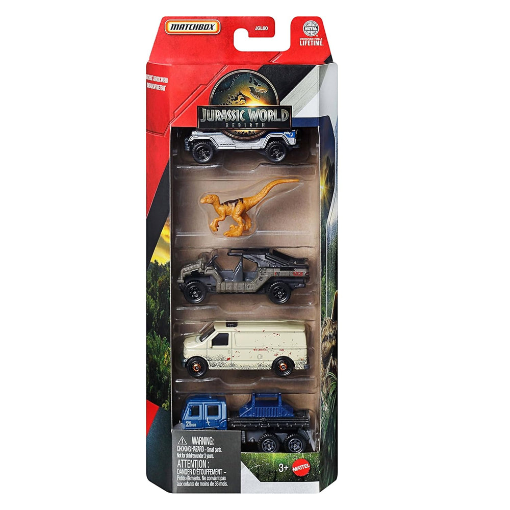 Matchbox Jurassic World Rebirth: Vehicle 5-Pack Assortment