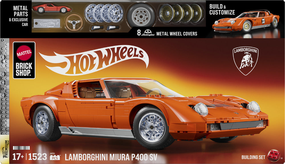 Mattel Brick Shop Hot Wheels Premium: Lamborghini Miura P400 SV 1523pcs JHF61