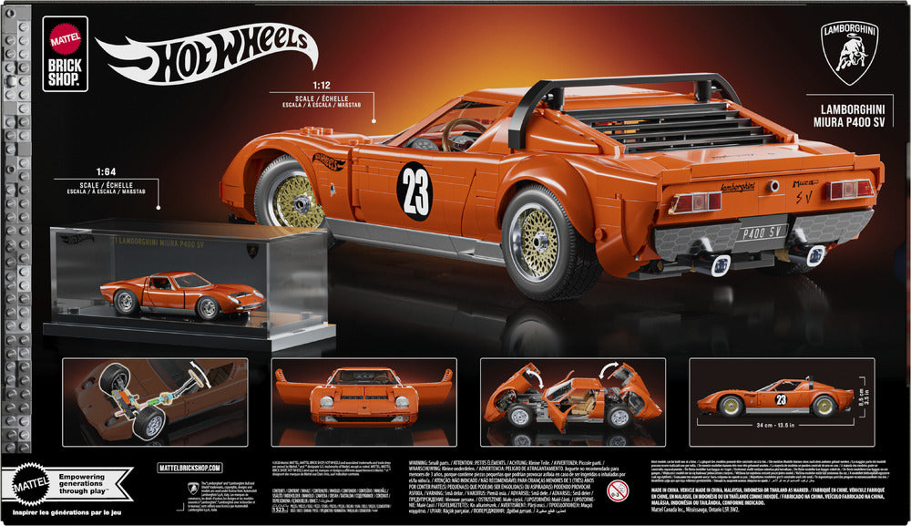 Mattel Brick Shop Hot Wheels Premium: Lamborghini Miura P400 SV 1523pcs JHF61