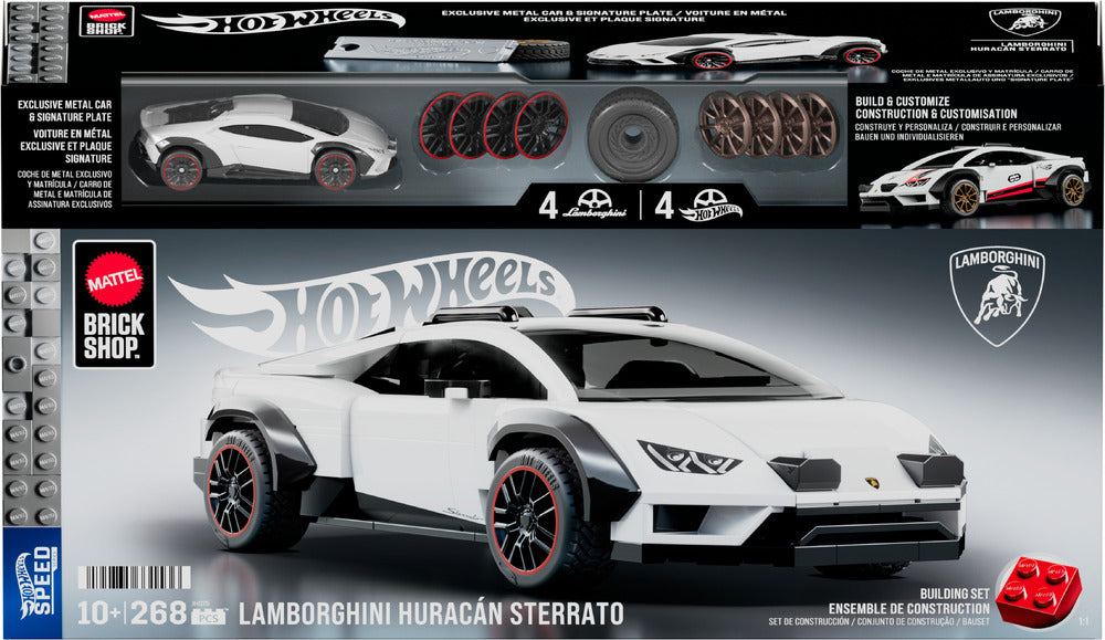 Mattel Brick Shop Hot Wheels Speed: Lamborghini Huracan Sterrato 268pcs JHG75