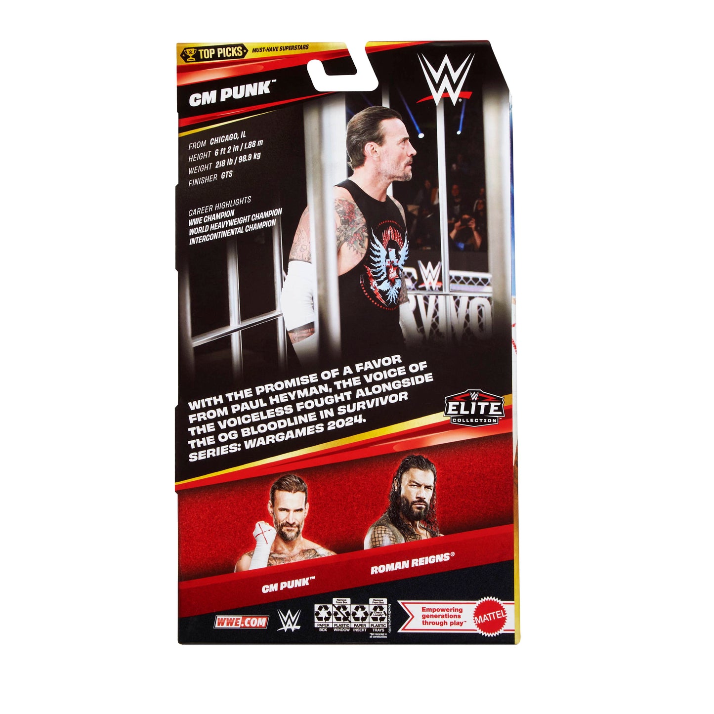 WWE Elite Collection: Top Picks - CM Punk 6" Figure Mattel JHV13