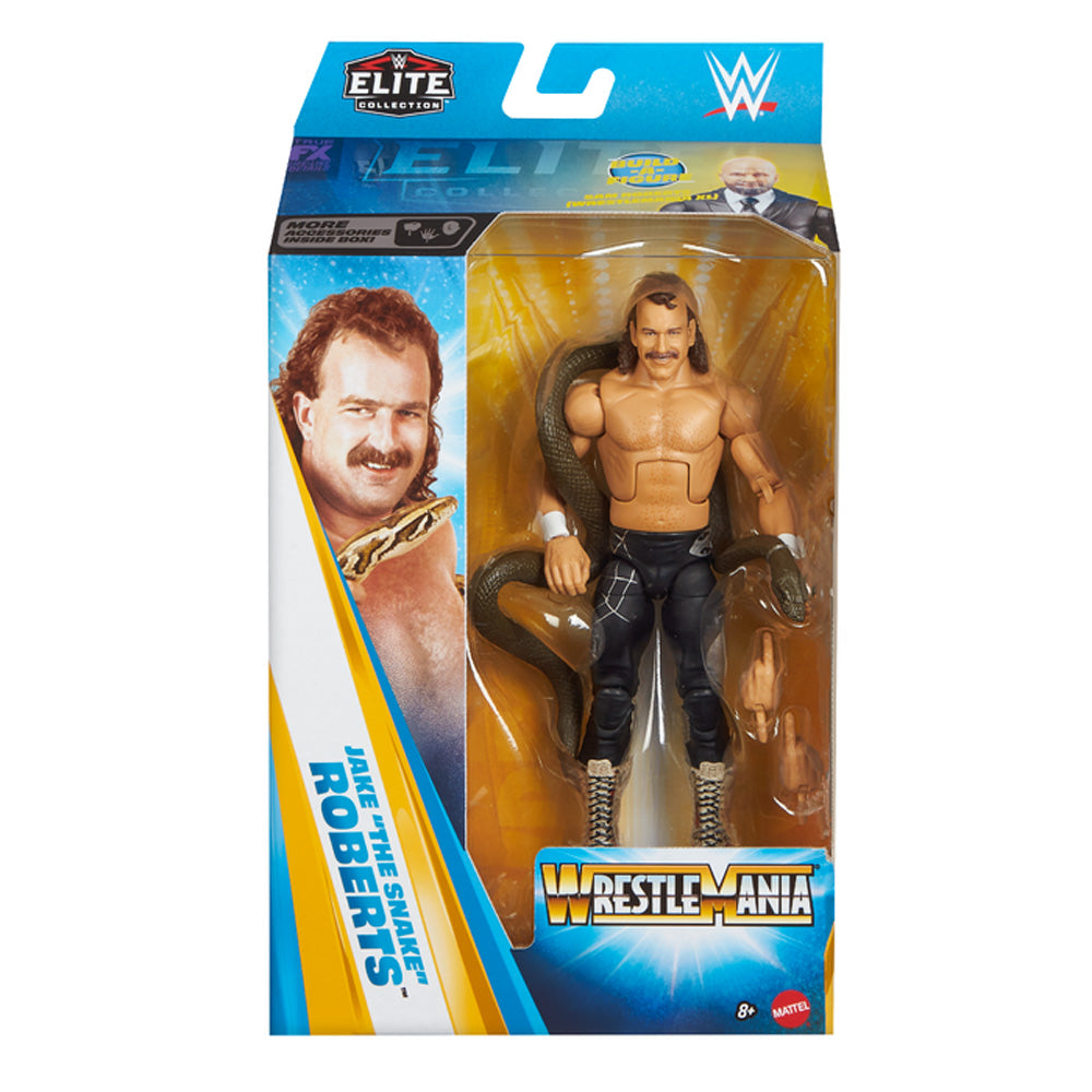 WWE Elite: Wrestlemania - Jake Roberts 6" Wrestling Figure Mattel JHX78