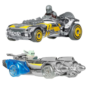 Hot Wheels Superstar Speeders: Star Wars Mandalorian vs Grogu Rocket JJT80