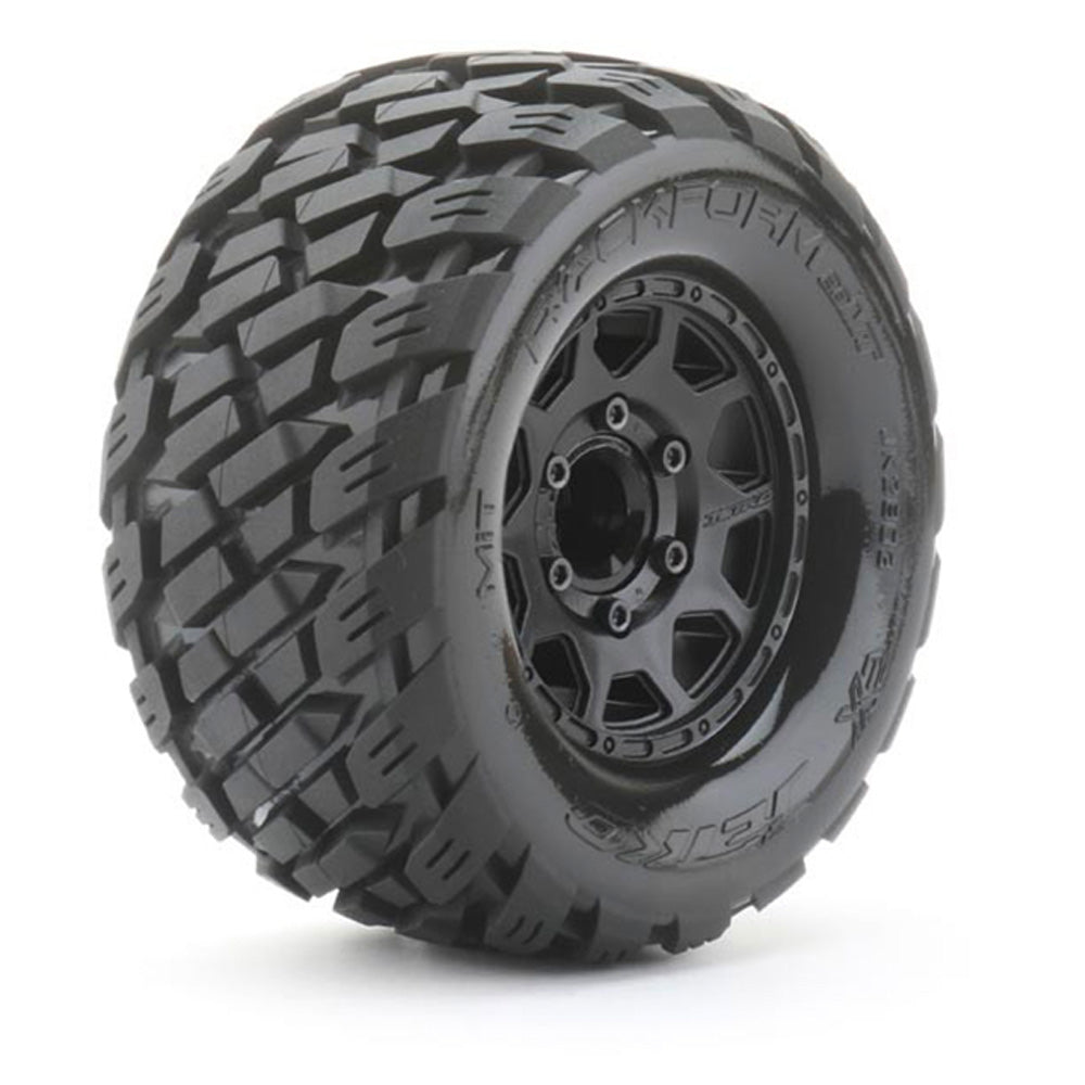 JetKo MT Rockform 2.8" EX Tyres (2) Black Wheel Arrma Granite JK2803CBARM