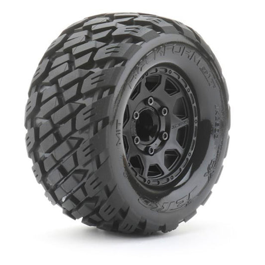JetKo MT Rockform 2.8" EX Tyres (2) Black Wheel Arrma Granite JK2803CBARM